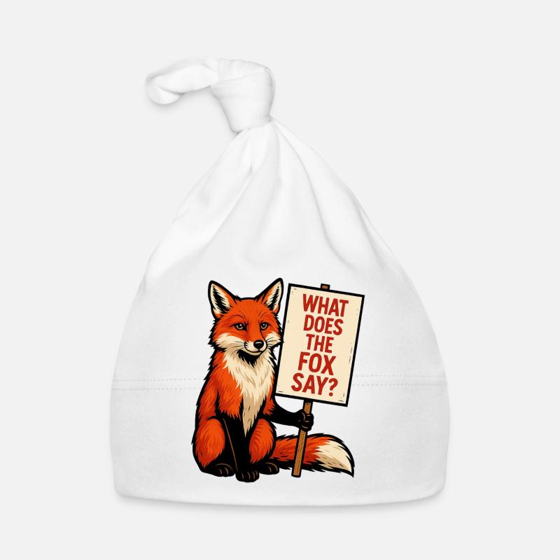Fox with Shield – What Does the Fox Say Organic Baby Cap