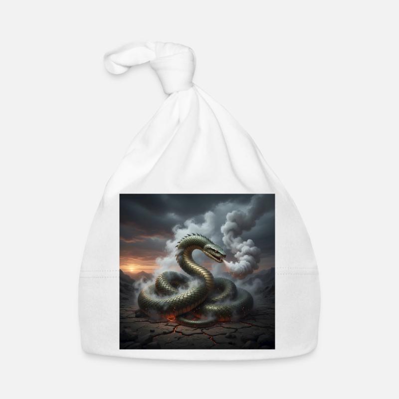Serpent dans le champ de lave Bonnet bio Bébé