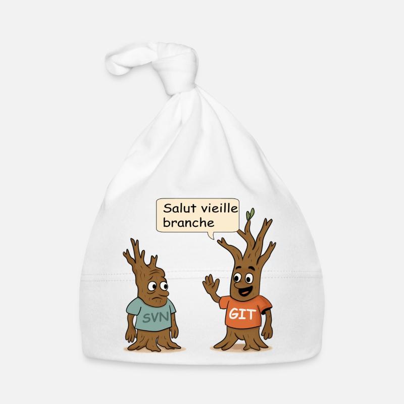 SVN Git developer humor t-shirt Organic Baby Cap