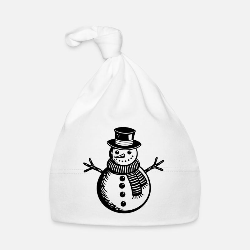 Snowman Organic Baby Cap