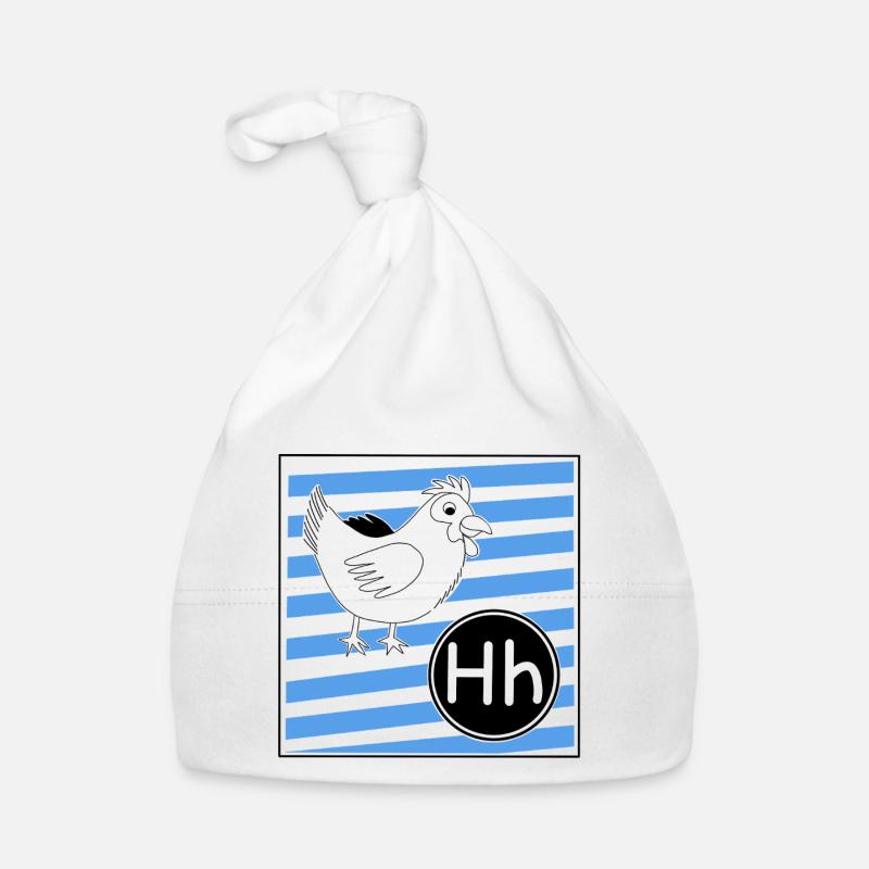 H for Chicken Organic Baby Cap