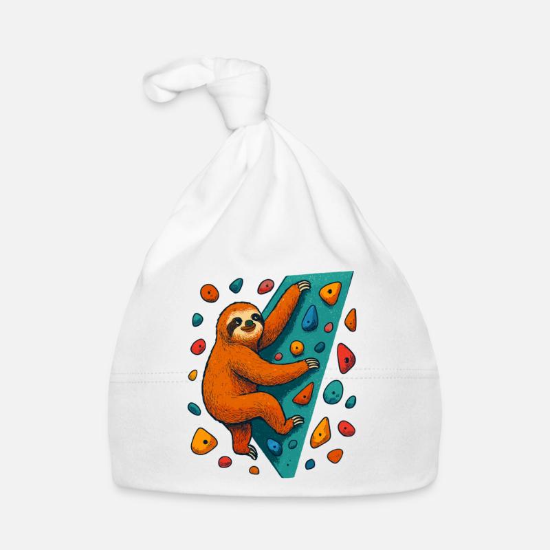 Bouldering Sloth Climbing Boulder Climber Organic Baby Cap