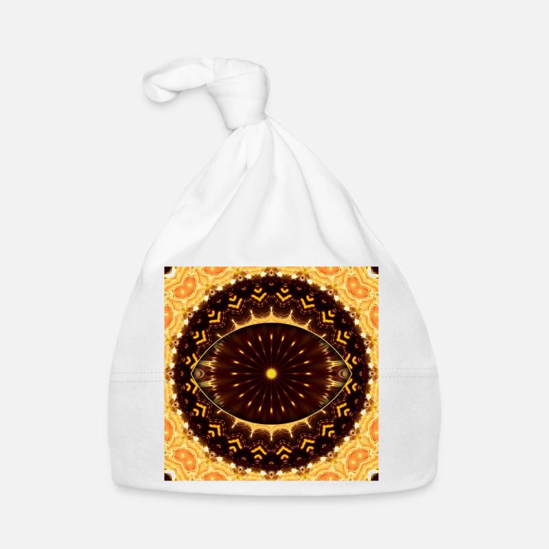 Fire Eye Mandala Organic Baby Cap