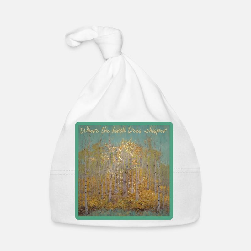 Là où murmurent les bouleaux - Bonnet bio Bébé - blanc