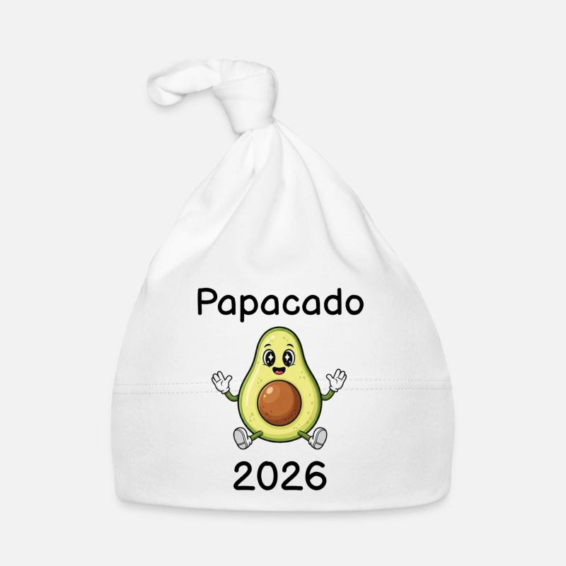 Papacado 2026 – werdender Papa Avocado Baby Bio-Mütze