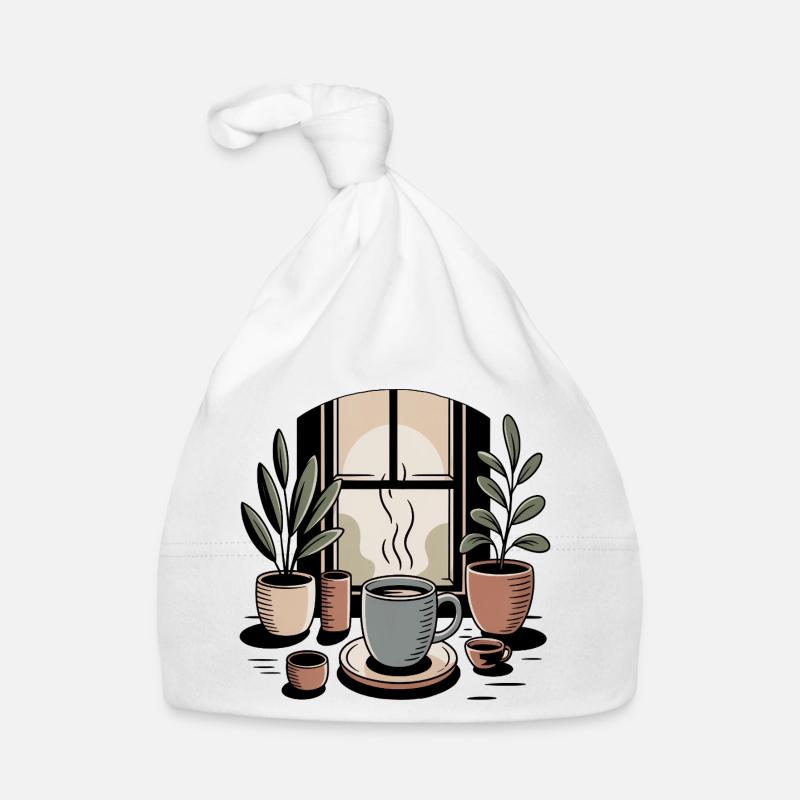 Coffee Simple Living Anti Hustle Tranquility Organic Baby Cap