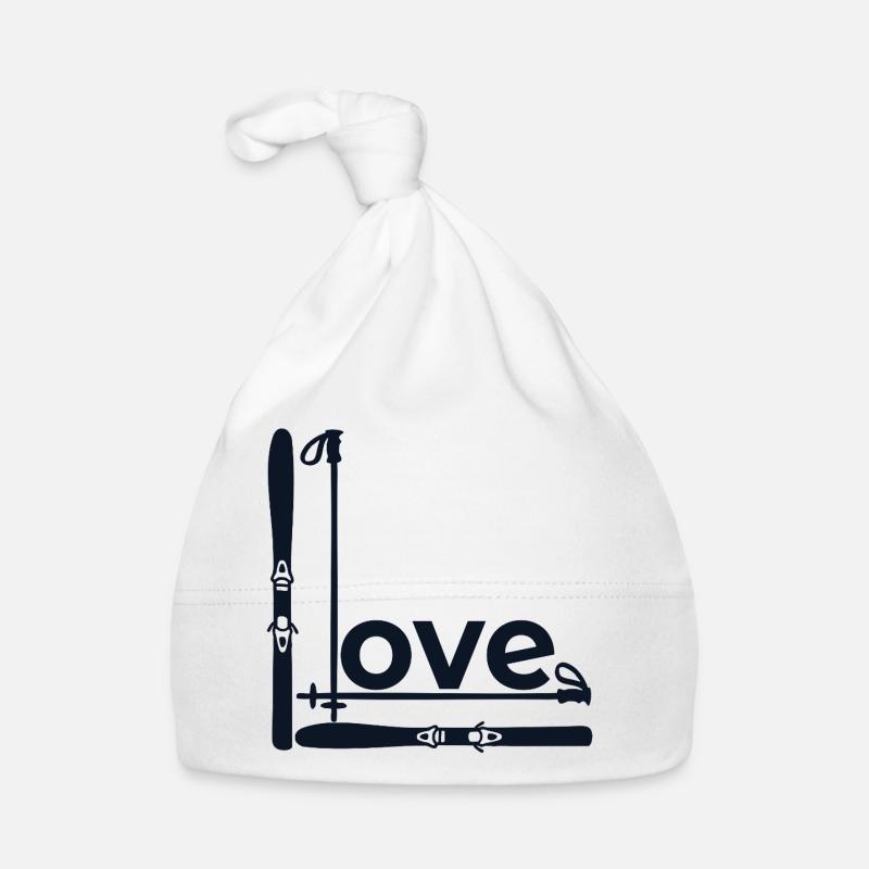 Winter Love Ski Organic Baby Cap