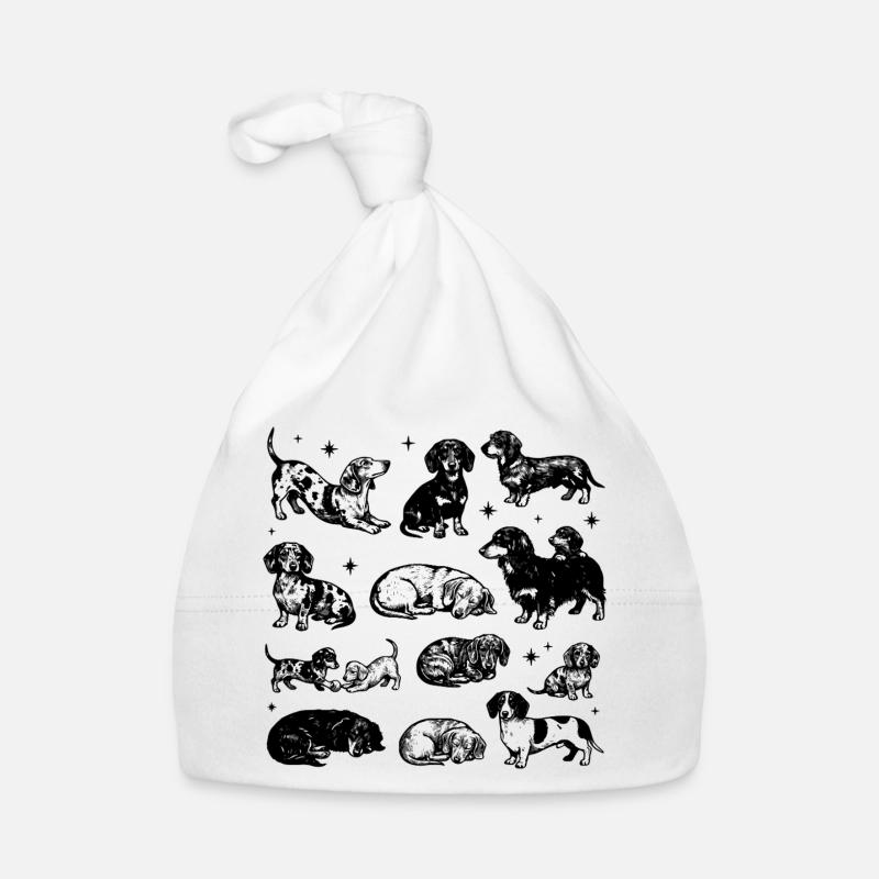 Dachshund dachshund dachshund retro 90s vintage Organic Baby Cap