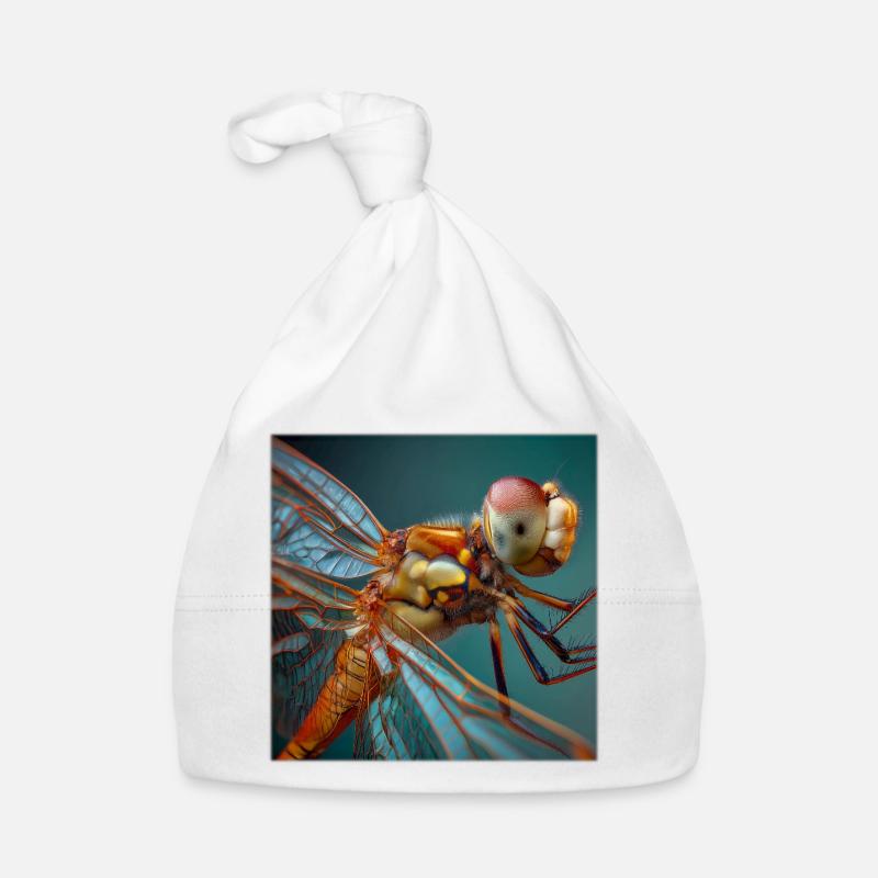 Graphisme macro de la faune de Dragonflies Bonnet bio Bébé