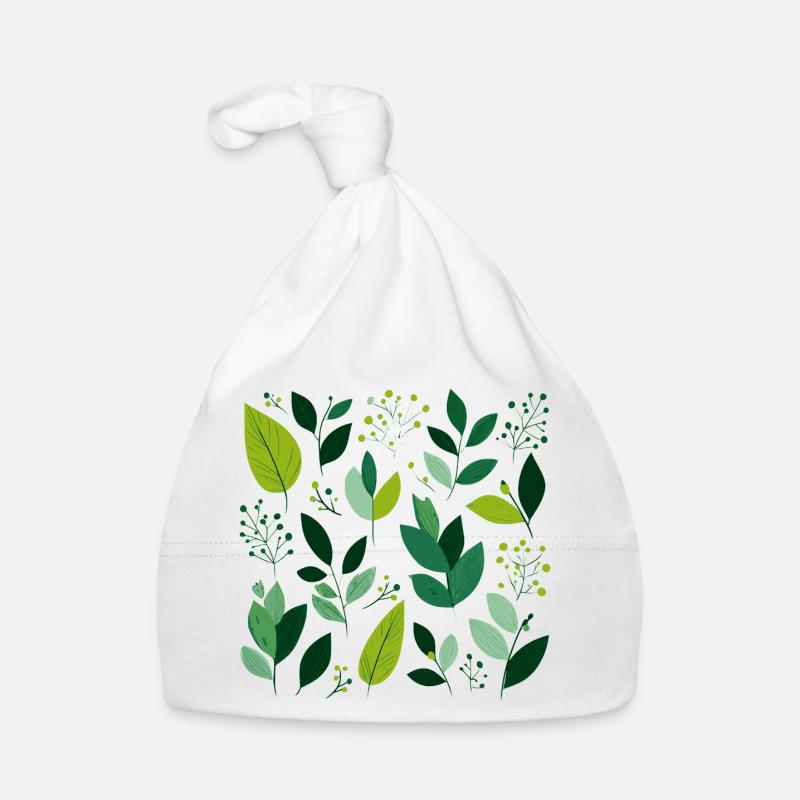 Feuilles vertes Bonnet bio Bébé