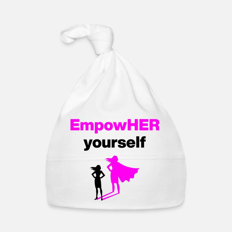 EMPOHER YOURSELF PINK EMPOWERMENT SUPERHELDIN Baby Bio-Mütze