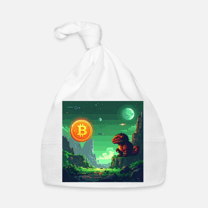Space Bitcoin Odyssee Baby Bio-Mütze