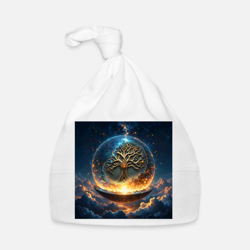 Celestial Orb Tree Organic Baby Cap