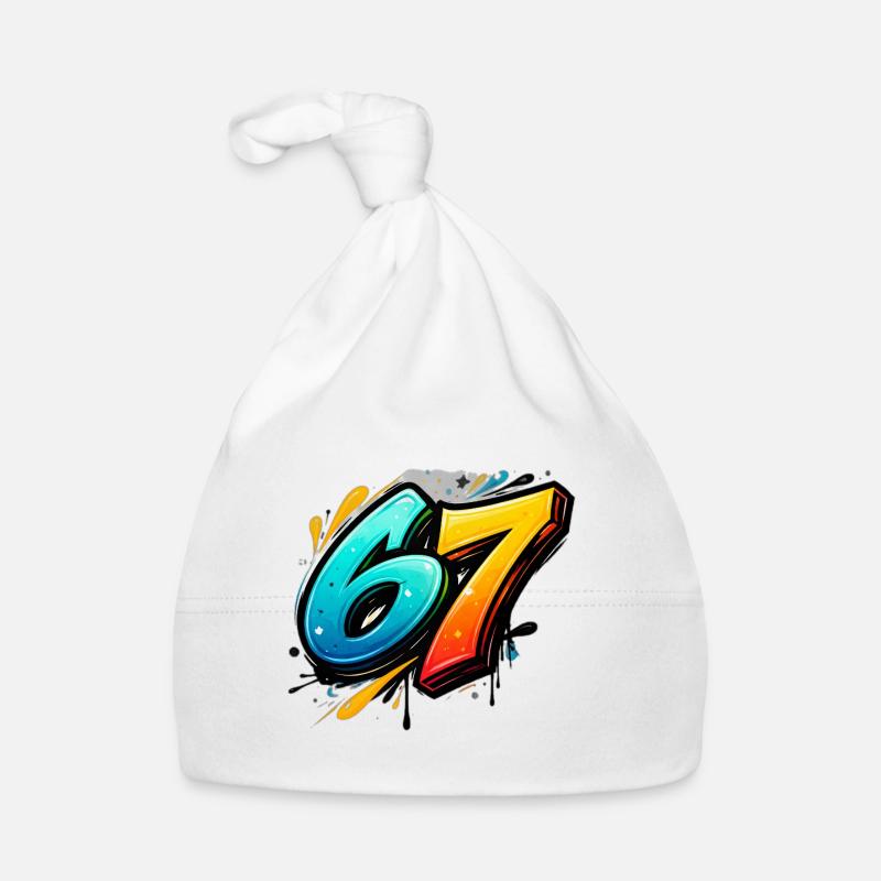 Graffiti 67 Farbexplosion Baby Bio-Mütze
