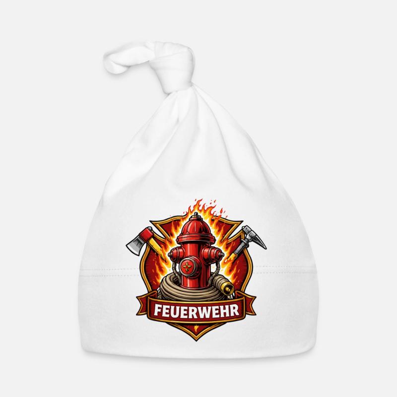Fire Brigade Fire Hydrant Emblem Organic Baby Cap