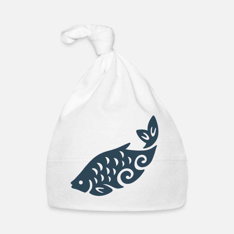 Wirbelfisch-Silhouette Baby Bio-Mütze