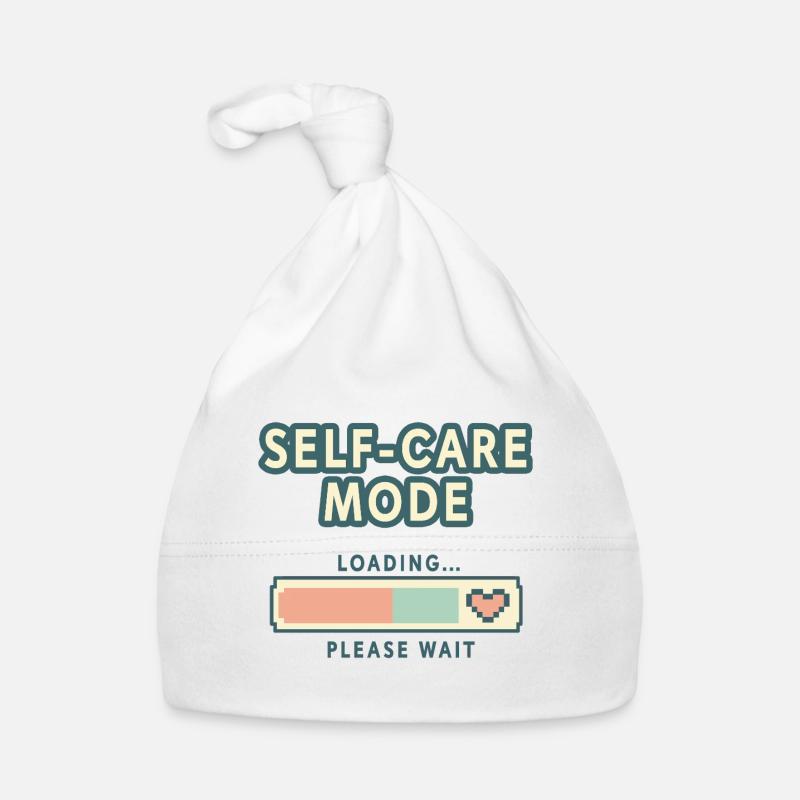 Self-Care Mode Loading - Retro Pixel Edition Baby Bio-Mütze