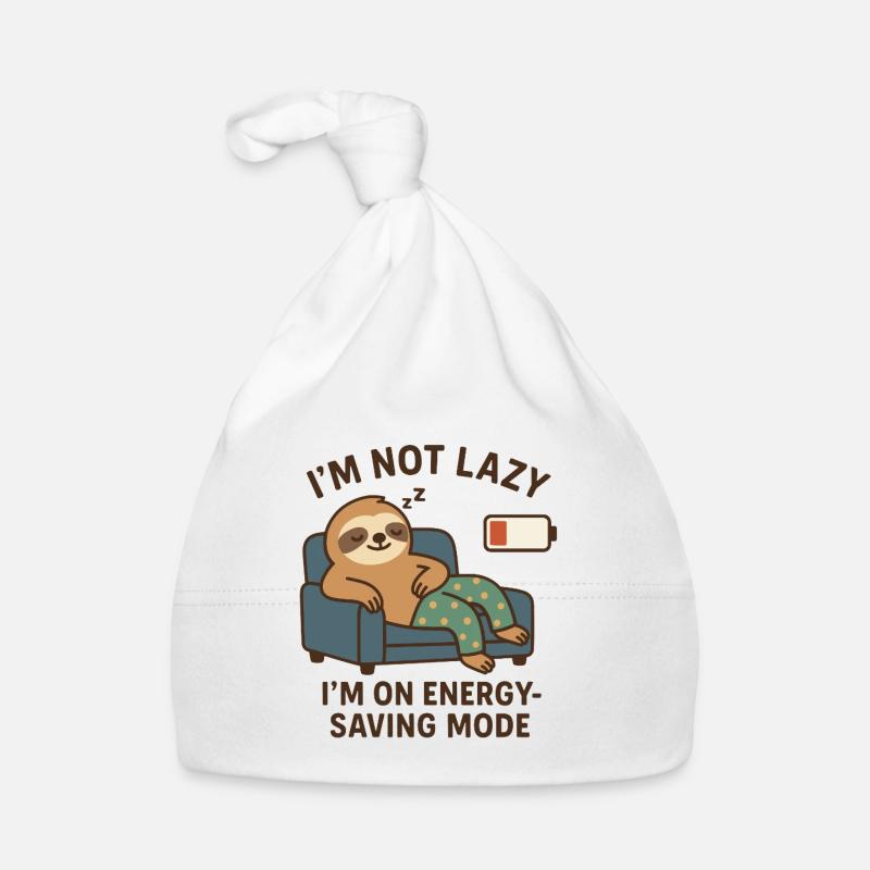 Lazy sloth in power saving mode Organic Baby Cap