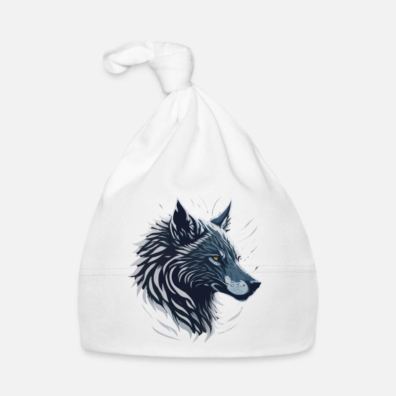 Loup bleu  Bonnet bio Bébé