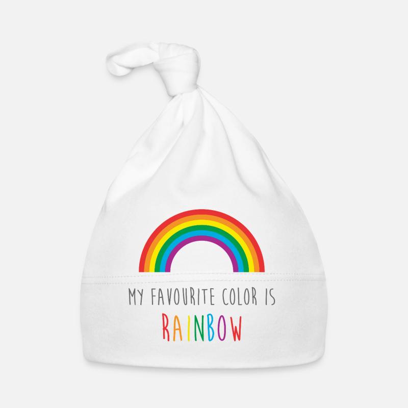 Mon Arc-en-Ciel Préféré - Bonnet bio Bébé - blanc