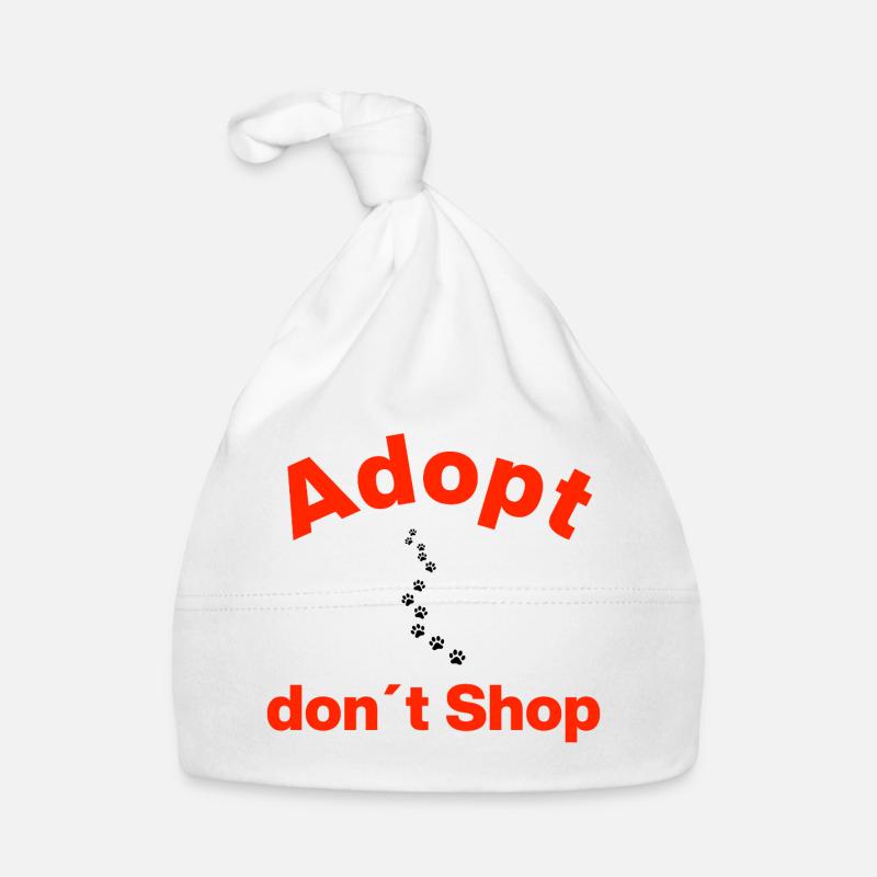 ADOPT, DON'T BUY, PAW WAY! STATEMENT Organic Baby Cap