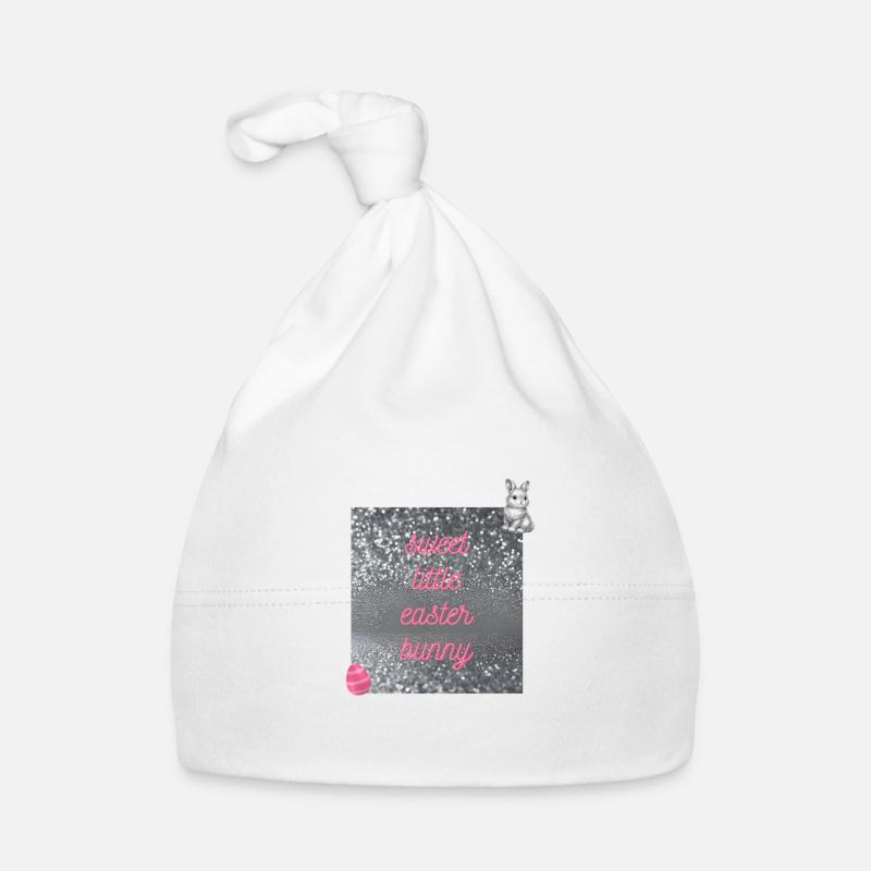 Cute Easter bunny in glitter design Organic Baby Cap