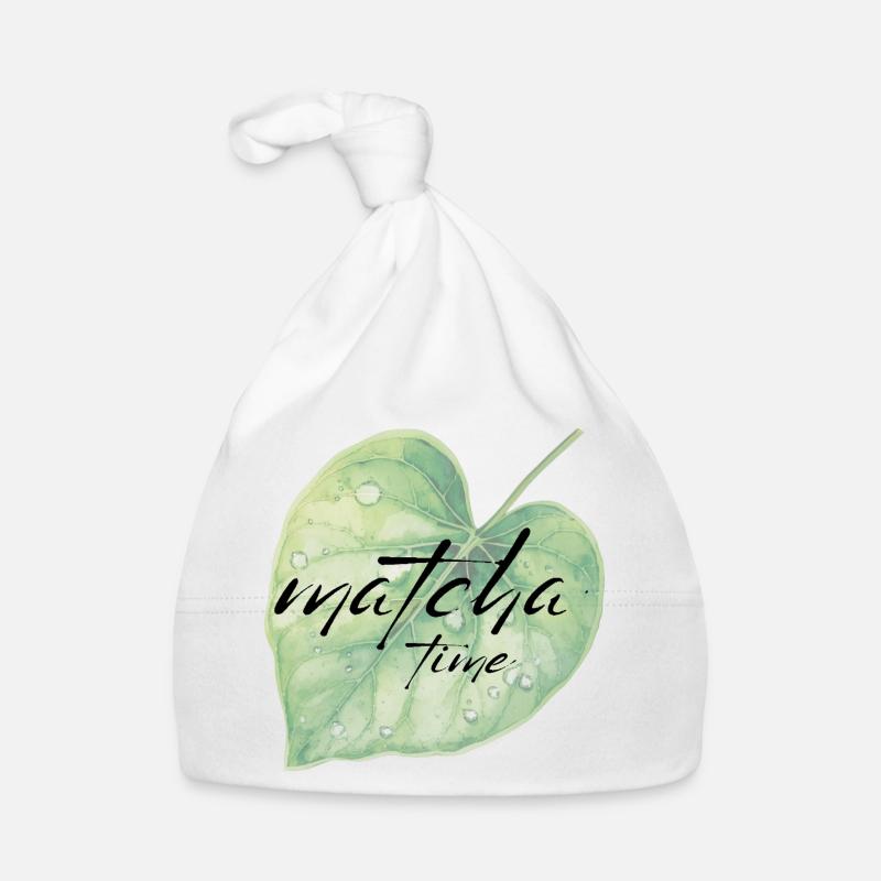 Matcha, Leaf, Green, Time Organic Baby Cap