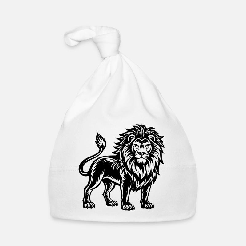 Lion mascotte Bonnet bio Bébé