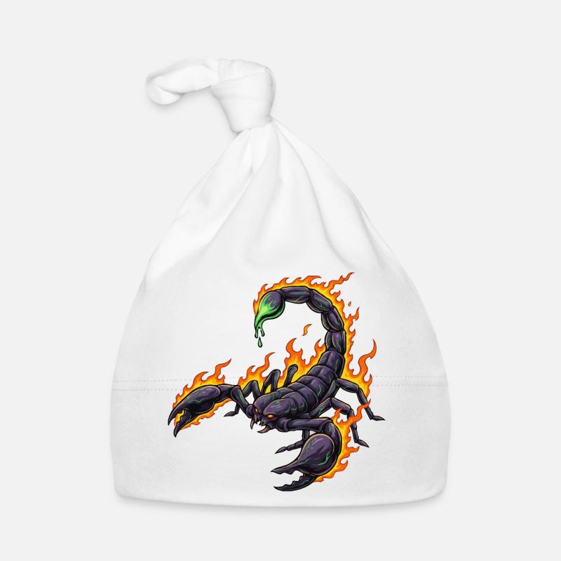 Scorpion with fire Organic Baby Cap
