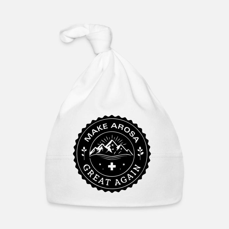 MAKE AROSA GREAT AGAIN - Organic Baby Cap - white
