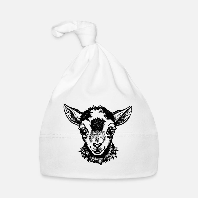 Visage de chevreau bébé Bonnet bio Bébé