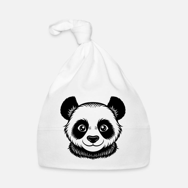 Visage de bébé panda Bonnet bio Bébé