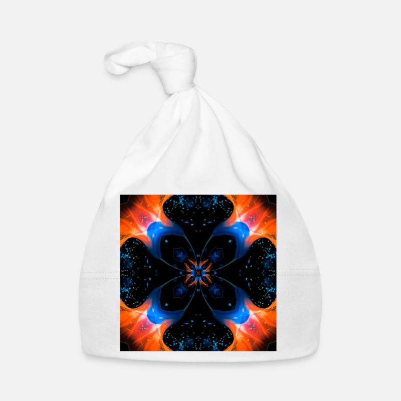 Fraktalkunst Digitale Blume Baby Bio-Mütze
