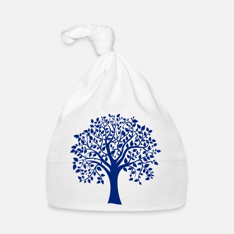Silhouette de base bleue à imprimé Jumbo Tree Bonnet bio Bébé