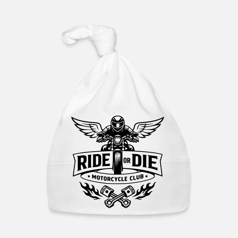 Ride or die - Motorcycle club - Bonnet bio Bébé - blanc