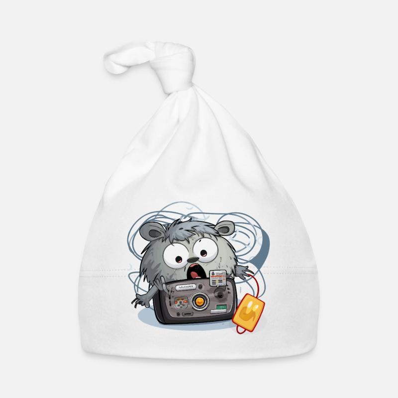 Kamera Panda Kaos Babyhue af økologisk bomuld