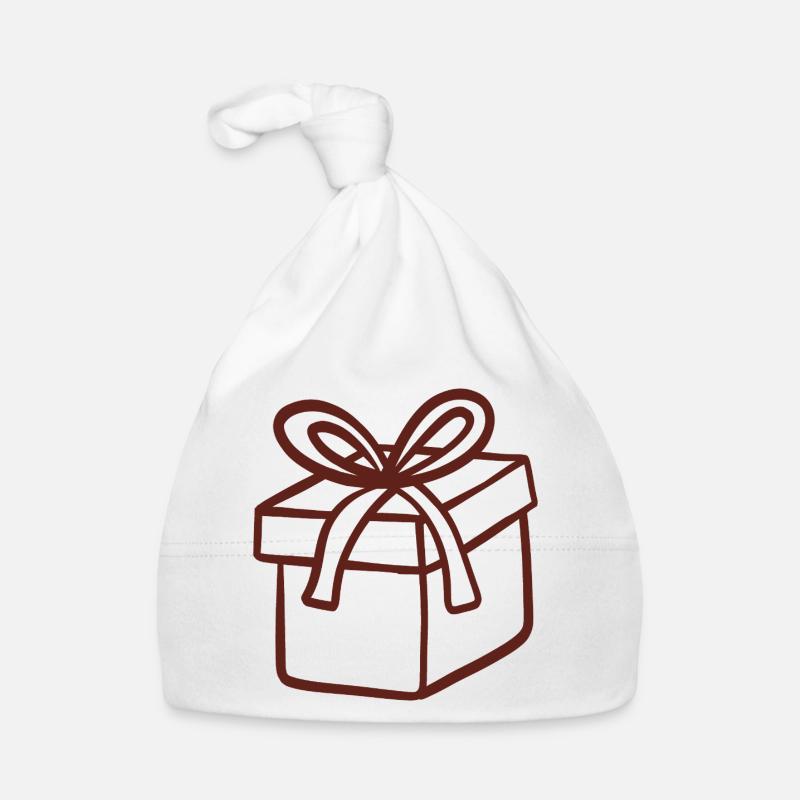 Rustikale handgezeichnete Geschenkbox Baby Bio-Mütze