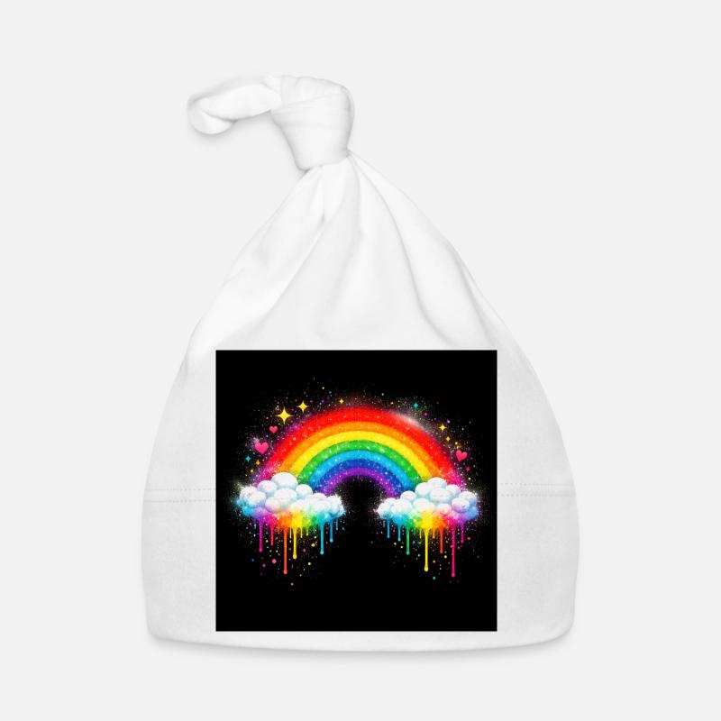 Regenbogenwolke Graffiti-Drop Baby Bio-Mütze