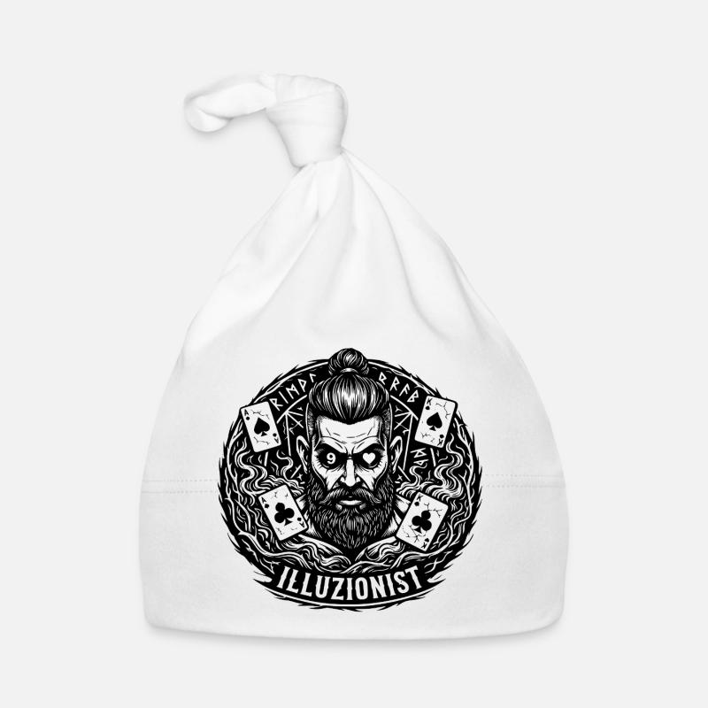 Viking Wizard - Organic Baby Cap - white