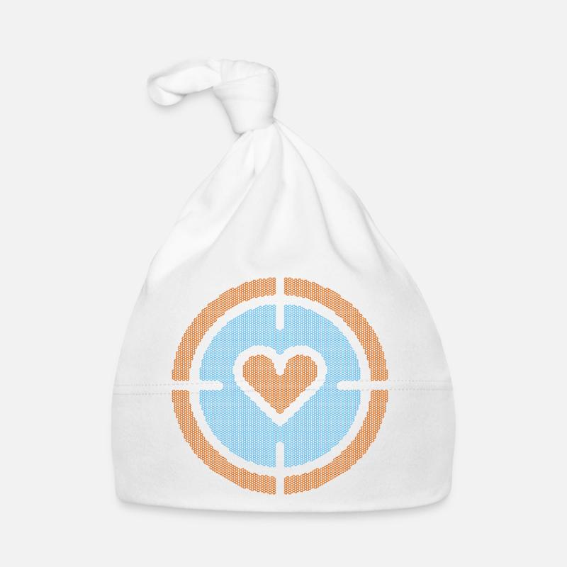 Hjerte i Target Emblem, atommønster Babyhue af økologisk bomuld