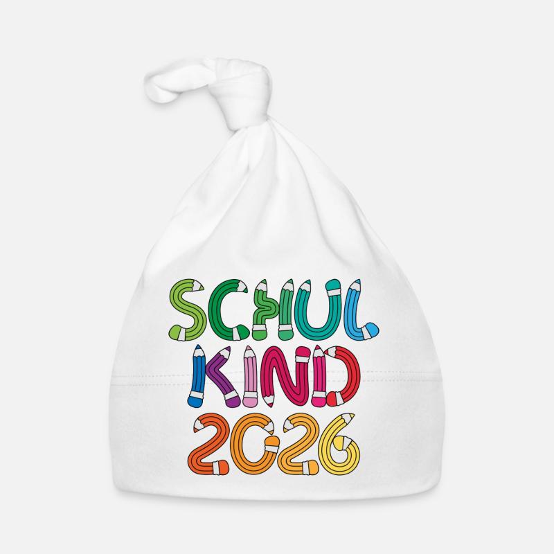 Schulkind 2026 Schule Einschulung Schulanfang Baby Bio-Mütze