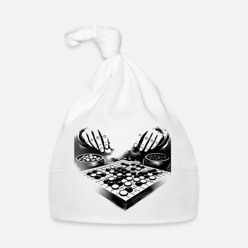 Go Board Game – Strategic Hands Illustration Organic Baby Cap