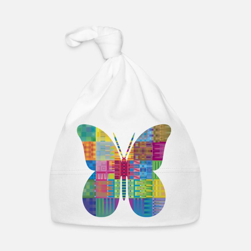 Papillon coloré en patchwork Bonnet bio Bébé