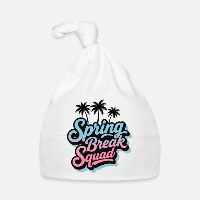 Spring Break Squad Palmbomen Tropisch Feest Bio-muts voor baby's