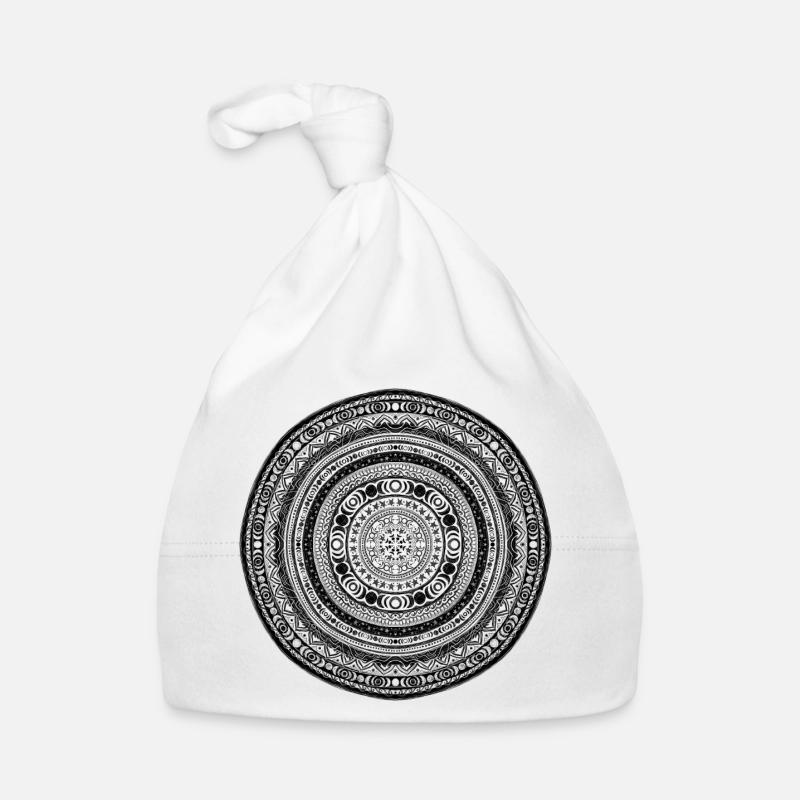 Moon Cycle Mandala Organic Baby Cap