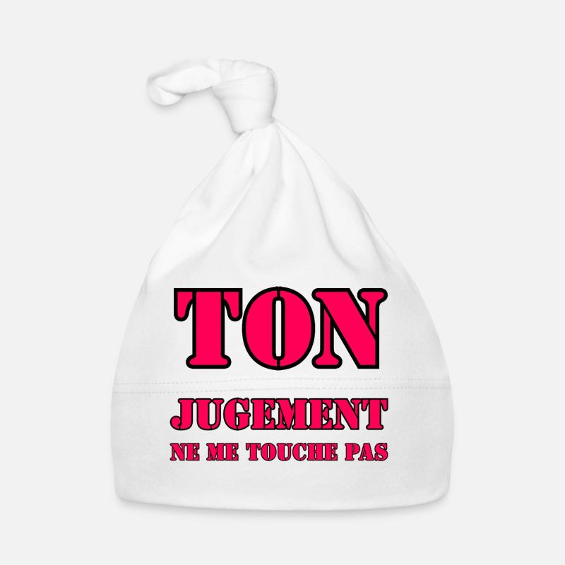 YOUR JUDGMENT DOES NOT AFFECT ME. - Organic Baby Cap - white