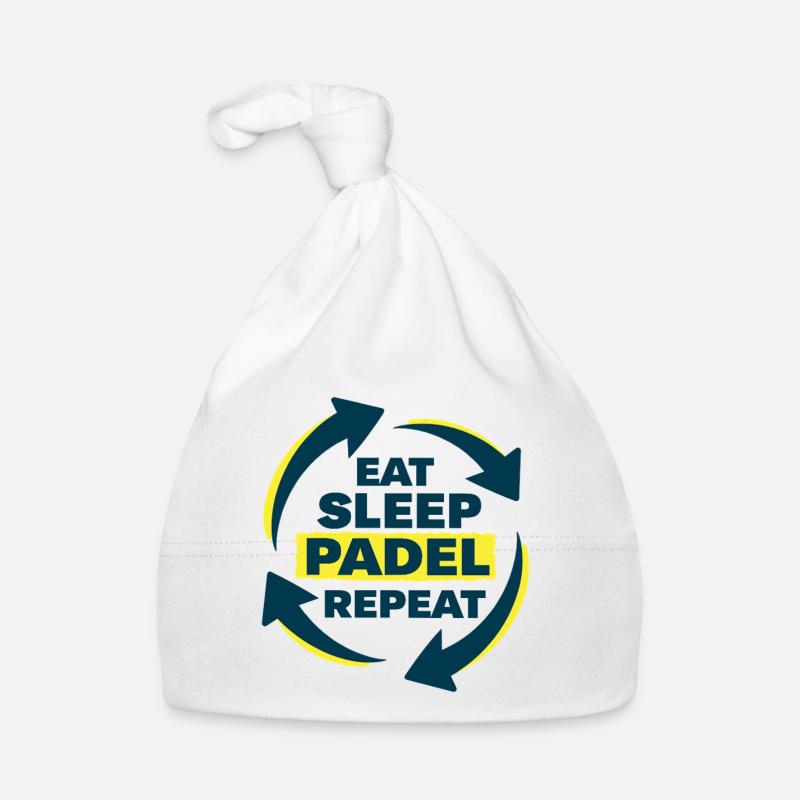 Eat Sleep Padel Repeat Sportler Statement Baby Bio-Mütze