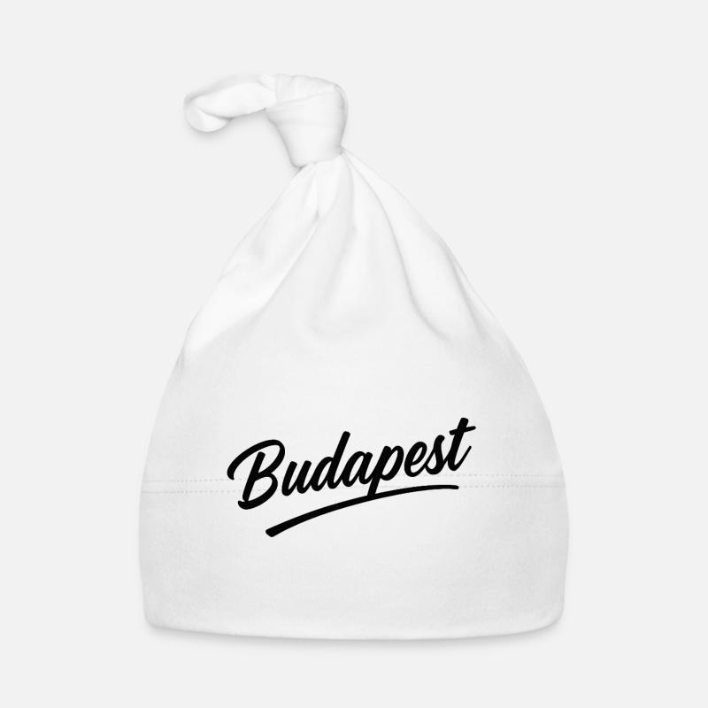 Budapest Script Schriftzug Reise-Souvenir Baby Bio-Mütze