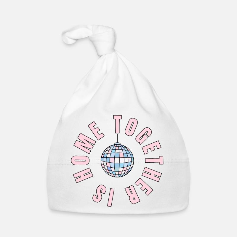 La maison, c’est là où nous sommes ensemble - boule disco Bonnet bio Bébé
