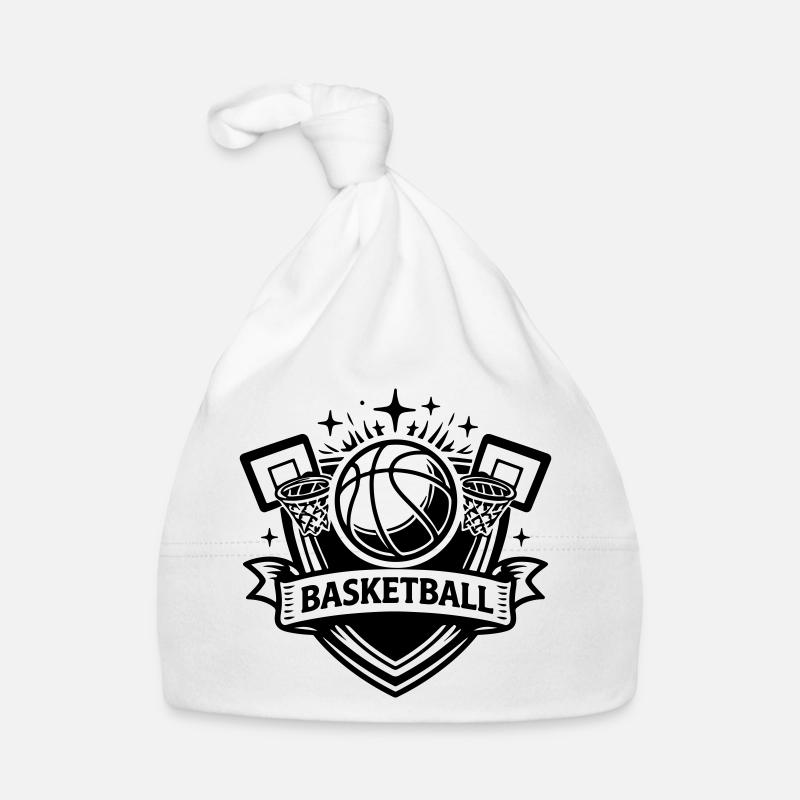 Basketball Crest Organic Baby Cap